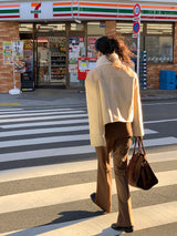 [MADE] [Wool Napping] Winter Warm ロングブーツカットスラックス