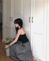 [MADE] Ballet, rib V-neck holter camisole