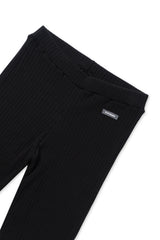 Rib biker leggings_black