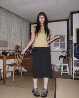 (3color) Pocket Wrap Belt Flare Midi Skirt