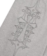 Stud Needle Walk Bermuda Sweat Pants - Gray