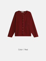 Pino Crop Ribbed Button Cardigan (5c)