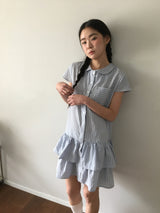 Twin Shirt フリルワンピース (2color)