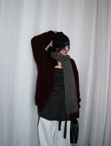 3 Cubic studded ribbed beanie (for men and women)