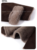 Modern Warm Suede Mustang Long Coat