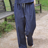 Armand Linen Denim Wide Pants