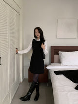 Soft Palette Panel-Cut Collar Shirt Blouse