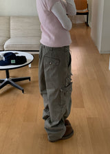 (UNISEX) FIELD BUTTON CARGO PANTS (3color)