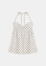 Orvia Dot Flare Blouse