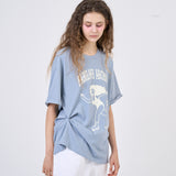 スナップルーズフィットTシャツ Sky Blue