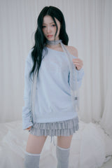 Petal lace scarf (Gray)