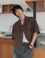 Summer rubbing linen crop jacket