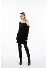 Y2K check pattern see-through black stockings (Black)