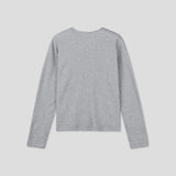 Chewy Waffle Crop Long Sleeve