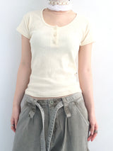 Round U button slim top