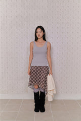 Slit button-up sleeveless(3color)