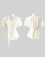newdili scarf texture blouse