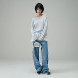 エンブロイダリーレイヤードミニスカート  (White)