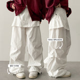 Log banding layered pocket skirt pants