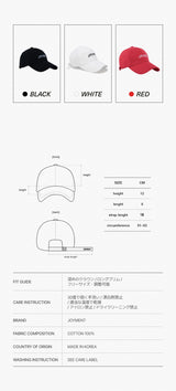 ジョイメントCOTTON FONT-02 ロゴ キャップ [3カラー]
