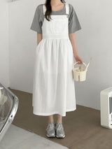 Lovely suspenders one-piece dress
