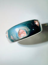 Bold pink heart cubic ring