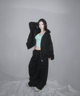 roxy stud hood zip-up (2colors)