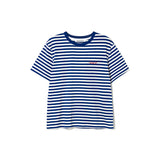 ストライプショートスリーブTシャツ_ロイヤルブルー