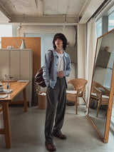エリン セミワイドスリットスラックス