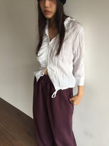 Edinburgh pleated blouse (2color)