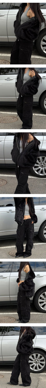 [Unisex] Fur 2way hood jumper(4color)