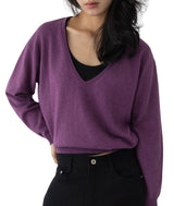 Bamboo Deep V-Neck Knit Top
