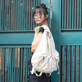 ドローストリングナイロンバックパック CREAM BEIGE
