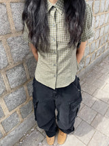 checke frill shirt