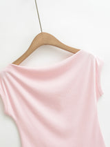 Anessa Boat Neck Slim Tee