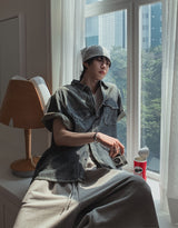 Pina Cool Denim Half Shirt