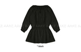 WAIST SHIRRING LONG BLOUSE