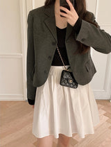 Basic U-neck Rib Puff Knit (5color)