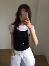 Unbalanced Tie T-Shirt (4color)