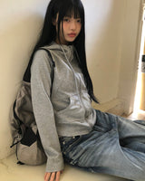 Doming High Neck Hood Zip-Up