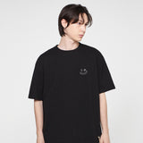 [UNISEX] Small Line Drawing Smile Short Sleeve T-Shirt