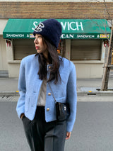 Normable wool winter tweed jacket