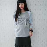 ユリナpfpラグラン3/4Tシャツ [2 Color]