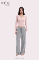 mood check cotton banding casual pants (LONG TYPE)