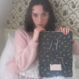 Pillow Notebook Pouch_floral black