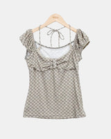 Swen Check Halter Blouse