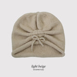 Shirring Ribbon String Knit Beanie (2color)
