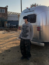 destroy hand hooded long sleeve