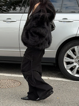 [Unisex] Fur 2way hood zip up(4color)