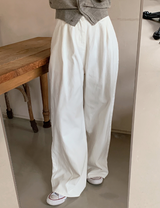 Two Pintuck Cotton Wide Pants (3color)